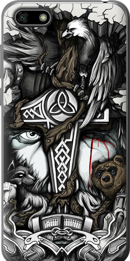 Чохол на Huawei Honor 7A Тату Вікінг (4098t-1805-42517)