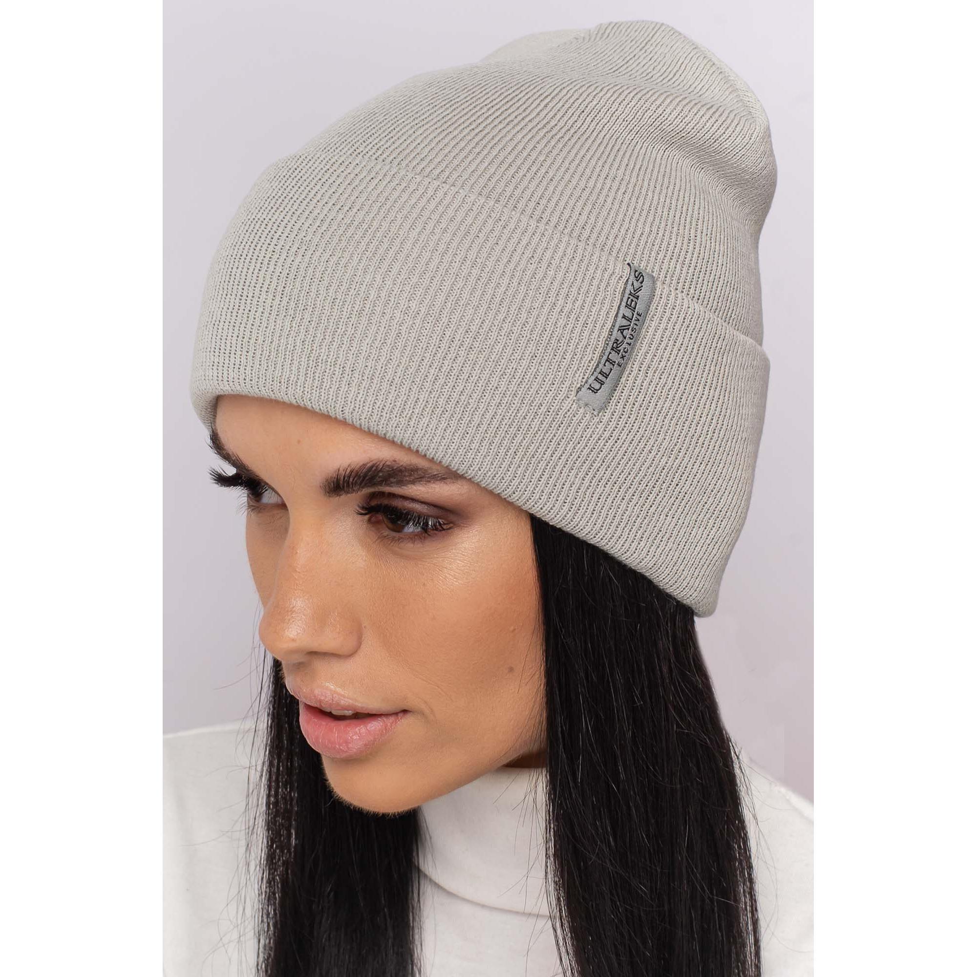 Шапка женская хлопковая Leks Батл one size Холодный лед