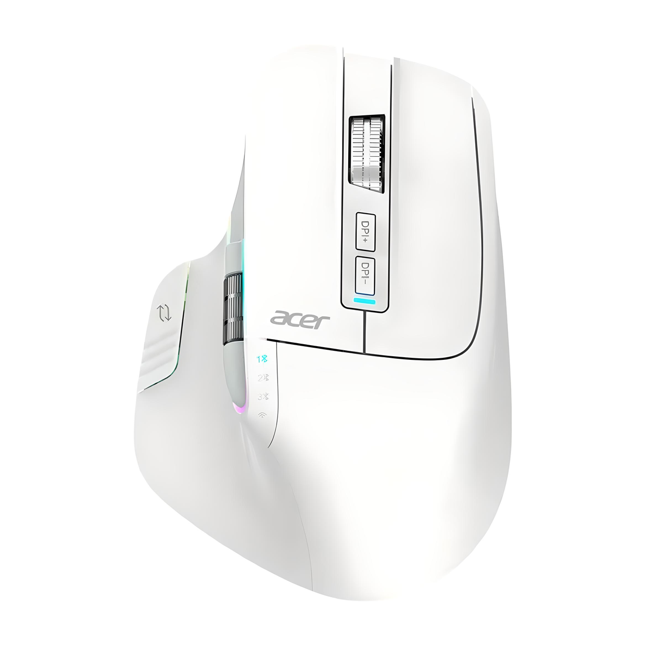 Миша Acer OMR225 RGB з комбінованим підключенням з бічним коліском 4800DPI Білий (2330937784)