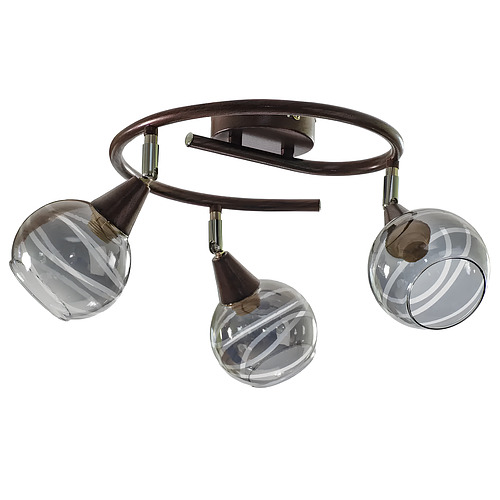 Люстра Svet с тремя стеклянными поворотными плафонами под лампу Е14 Серый (C40-3 CRG)
