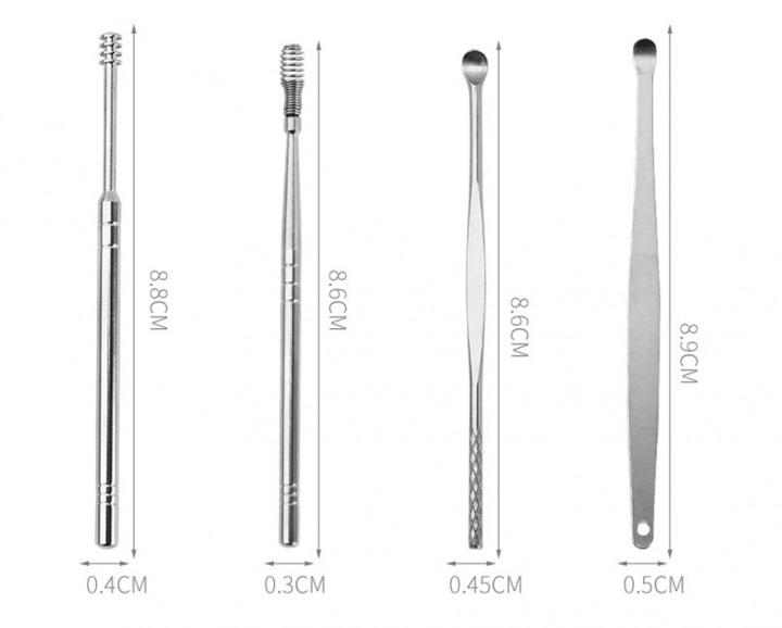 Набор инструментов для чистки ушей Good Idea Tool Set 6 пр. в футляре 11,7х10х3 см Черный (21154M) - фото 3