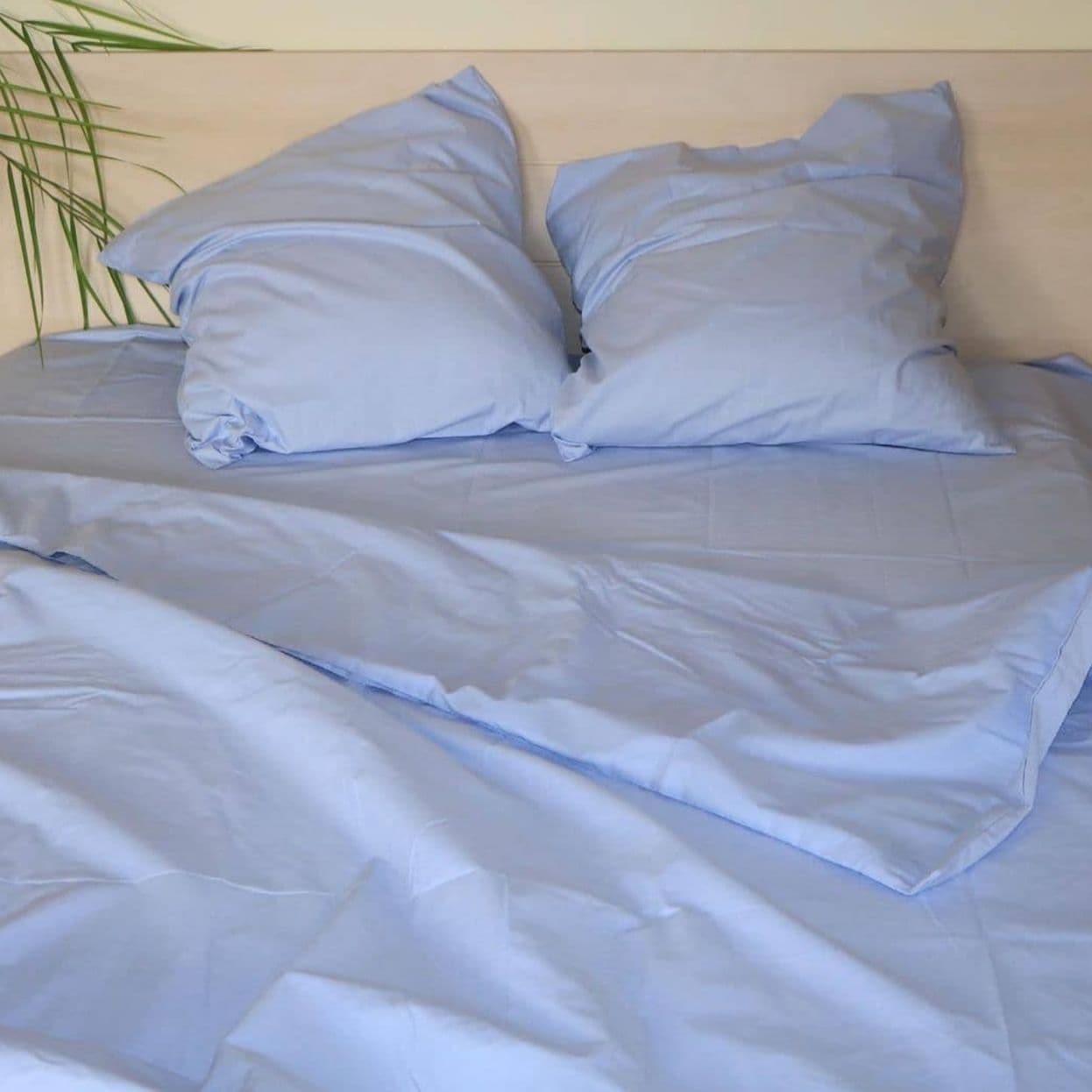 Пододеяльник односпальный поплин Lux 135х215 см Небесно-голубой (2218299446)