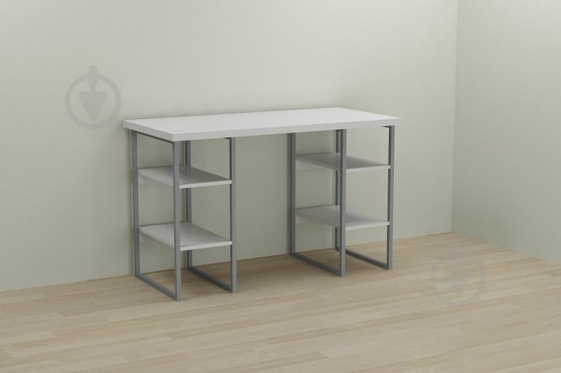 Компьютерный стол Ferrum-decor Тим 75x140x60 серый ДСП Белое 32мм