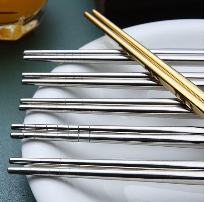 Набор многоразовых палочек для суши Poly Steel из нержавеющей стали 5 персон Золотой (М1140236) - фото 7 Набор многоразовых палочек для суши Poly Steel из нержавеющей стали 5 персон Золотой (М1140236) - фото 7
