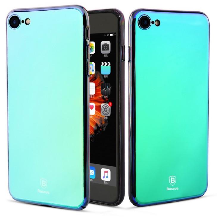 Чохол-накладка Baseus Glass Case for iPhone 7/8/SE 2020, Blue