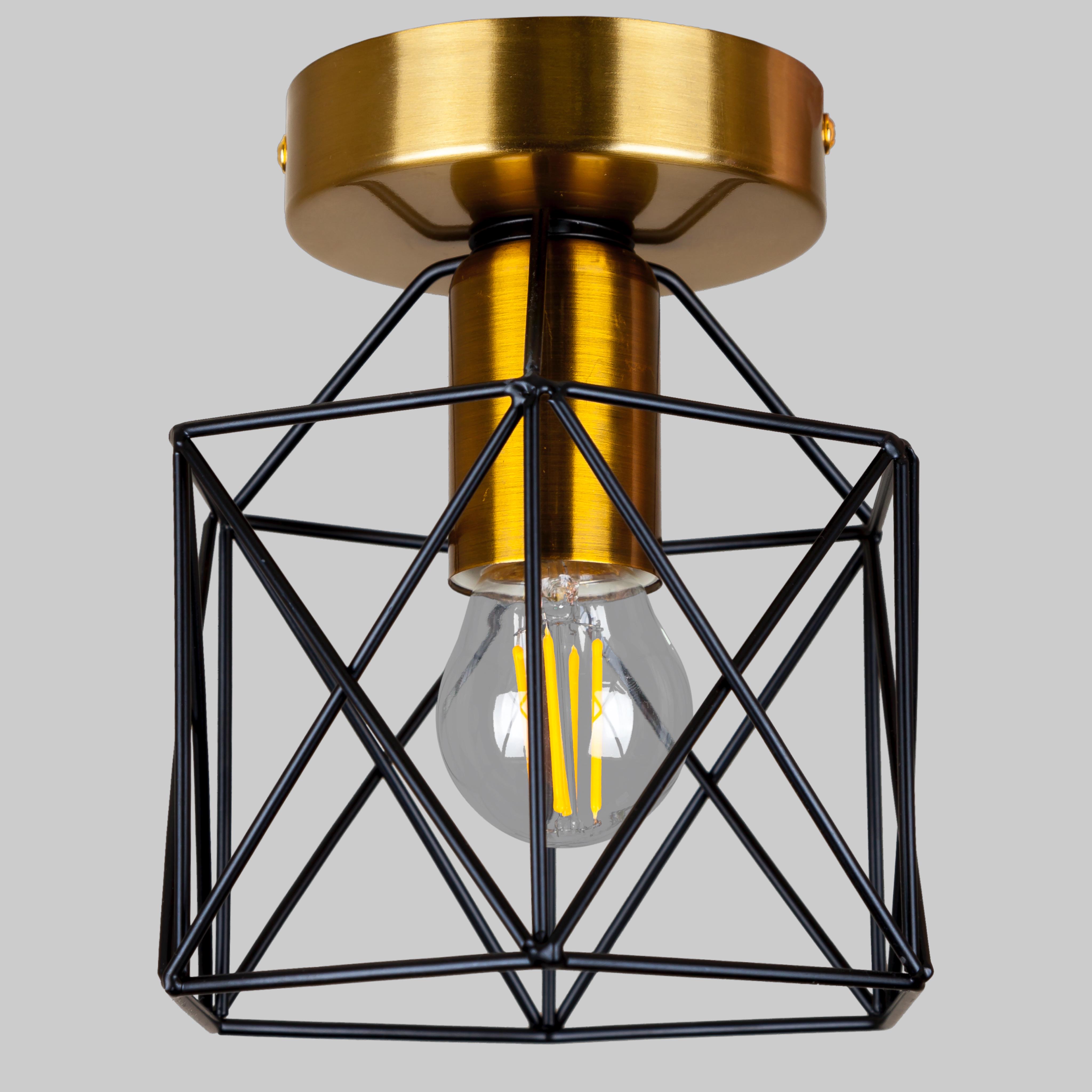 Светильник потолочный лофт Бронзовый (56-XPR101F-1 BRZ+BK)