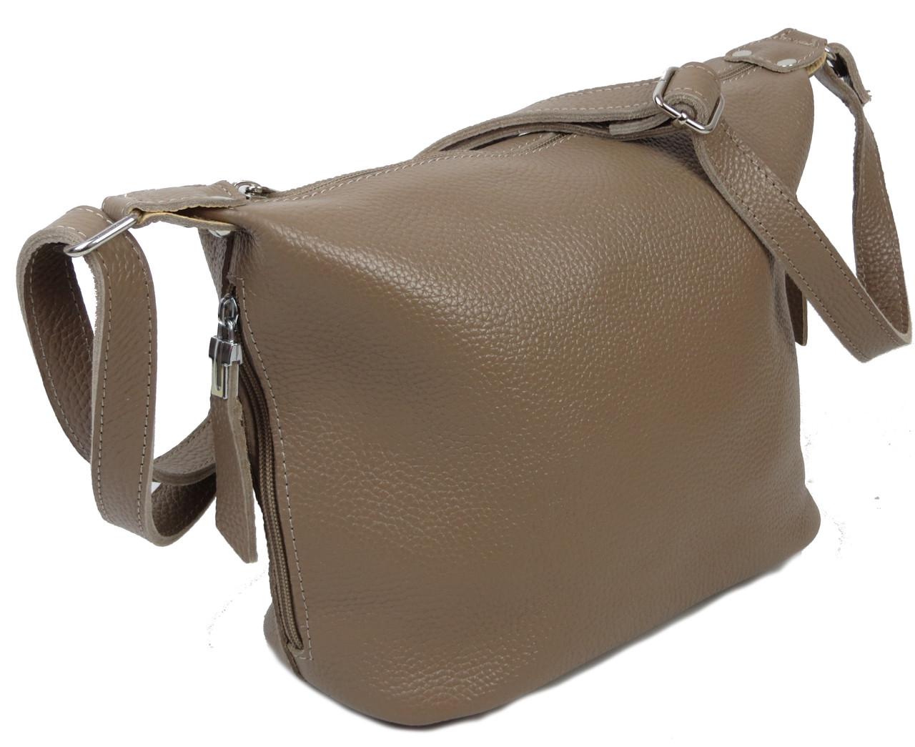 Сумка женская Borsacomoda кожаная Бежевый (809.035)