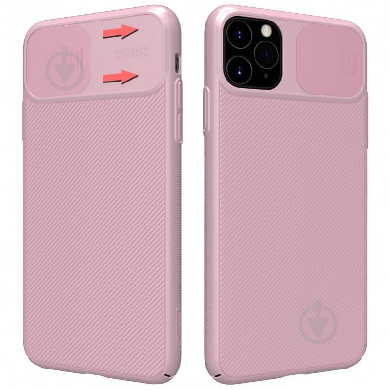 Карбоновая накладка Nillkin Camshield для Apple iPhone 11 Pro Max Розовый (873951)
