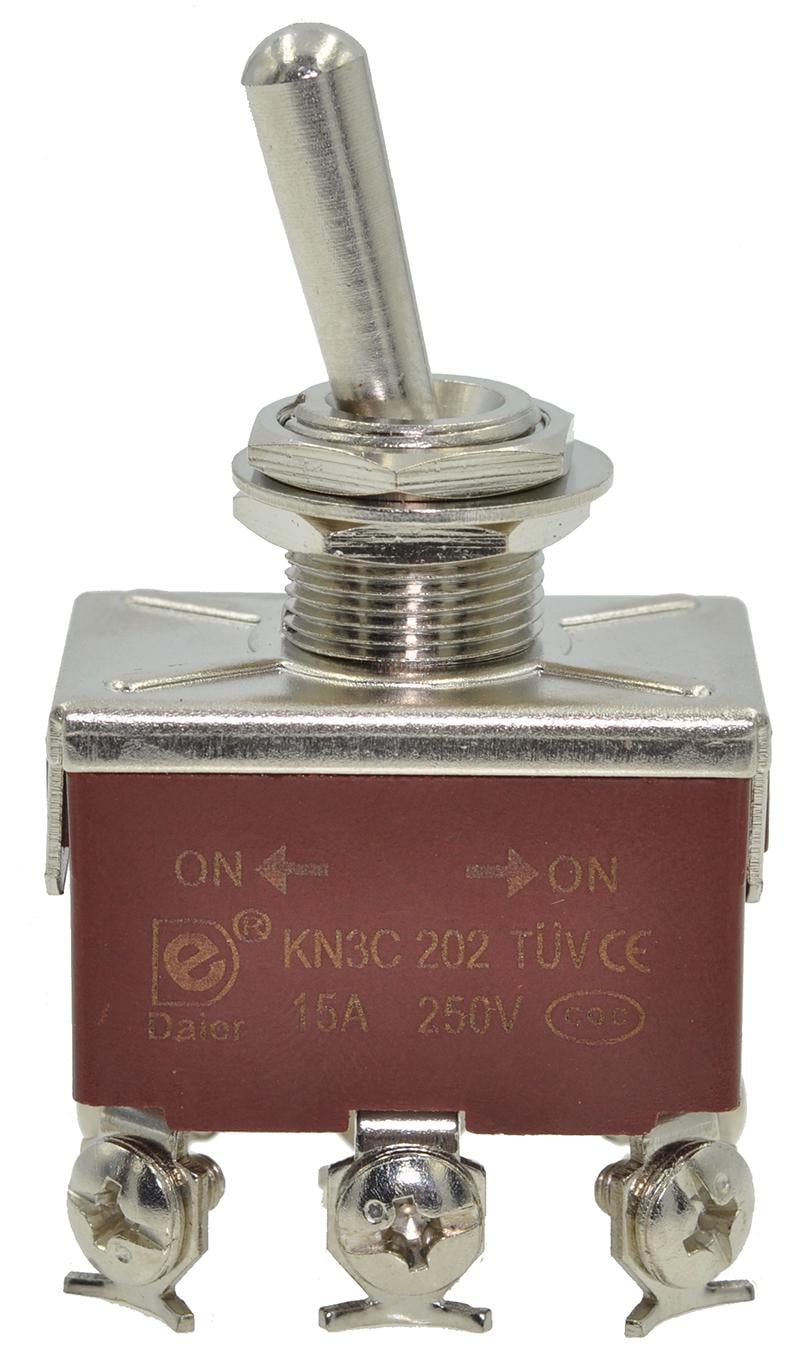 Тумблер KN 3 C-202 ON-ON 6 pin 15A 250VAC Daier