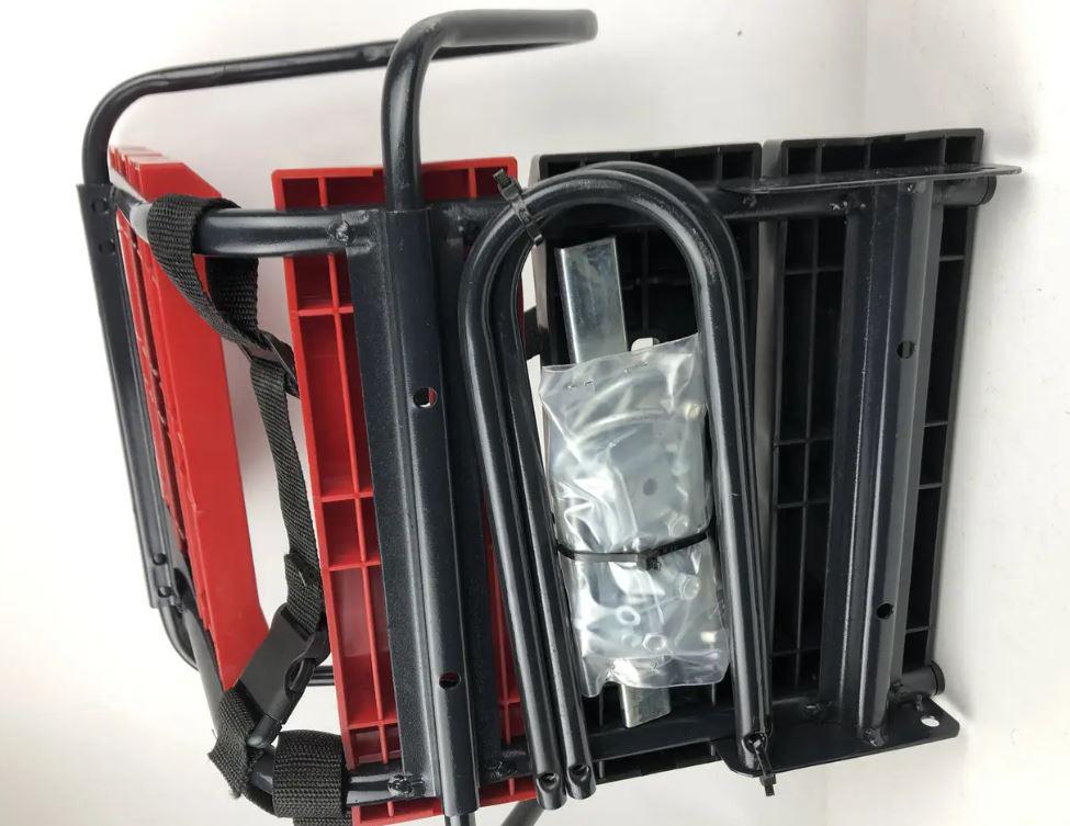 Детское велокресло КОЛЕСО крепление на багажник/металлический корпус/пластик Красный (50000734) - фото 3