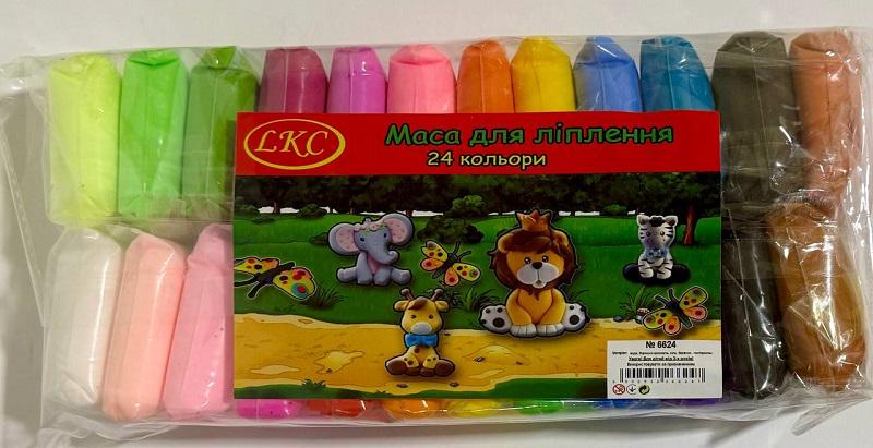 Пластилин 24 цвета по 11 грамм (6624)
