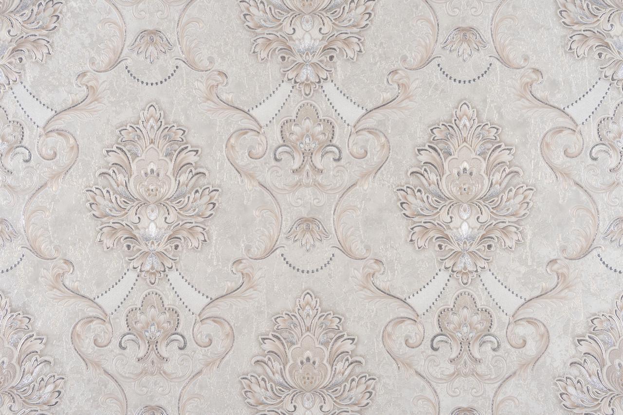 Обои флизелиновые Elegance Александрия 2373-02 Декор винил горячего тиснения 1,06х10,05 м Бежевый