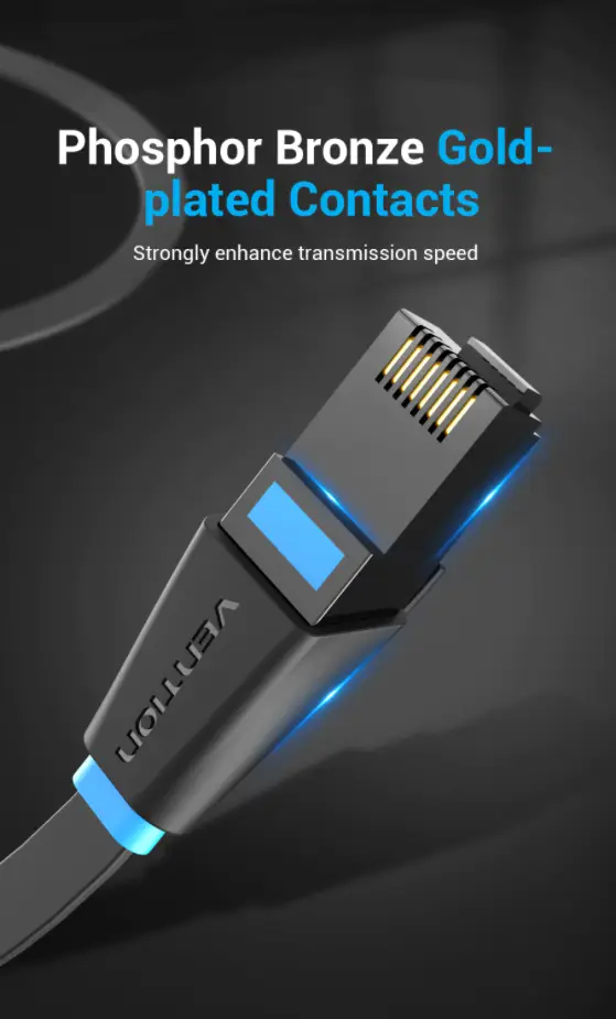 Патч-корд RJ45 Vention 2 м CAT6 1000 мбіт/c Чорний (1604224214) - фото 8 Патч-корд RJ45 Vention 2 м CAT6 1000 мбіт/c Чорний (1604224214) - фото 8