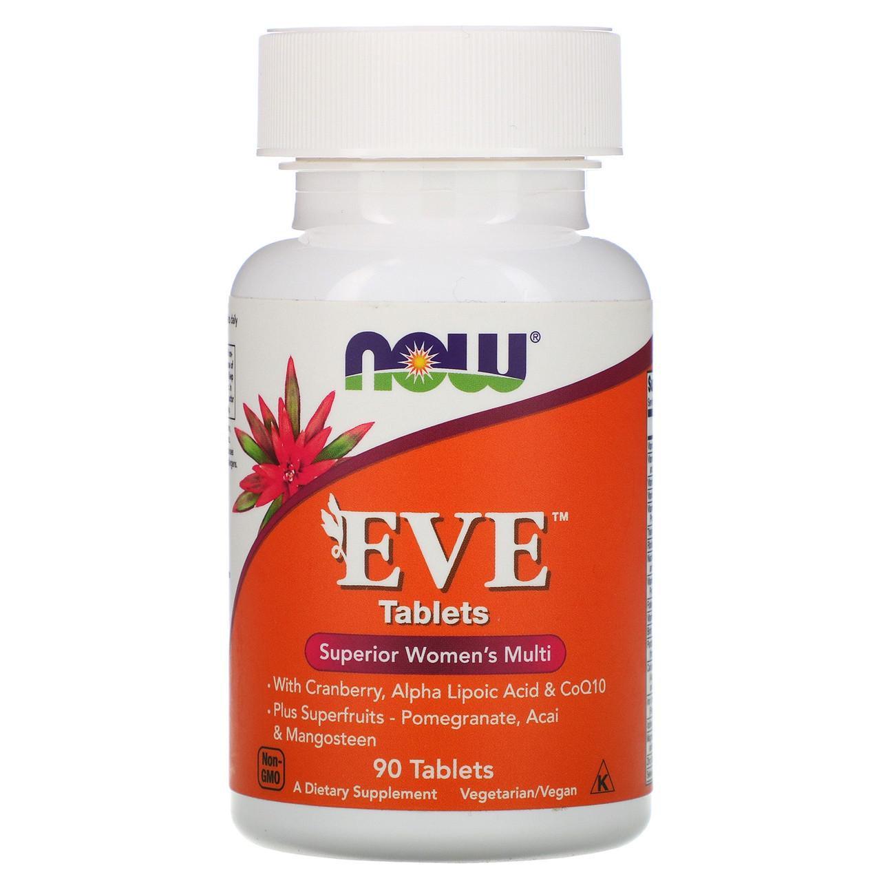 Мультивітаміни для жінок Єва Now Foods Eve Superior Women's Multi 90 таблеток (1093220477)