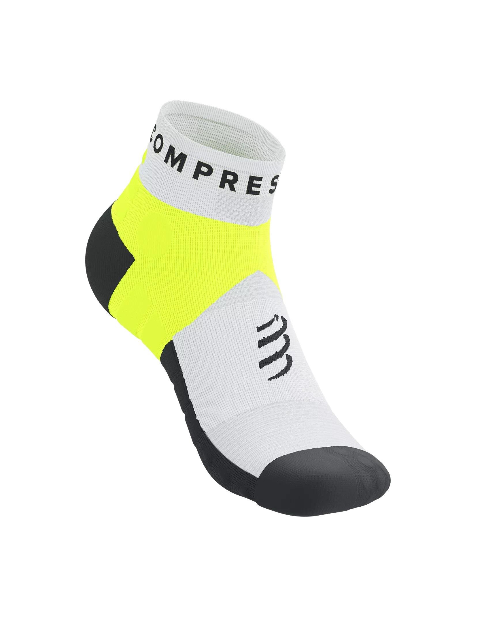 Шкарпетки Compressport Ultra Trail Socks V2.0 Low T2 White/Safe Yellow (17539263) - фото 2