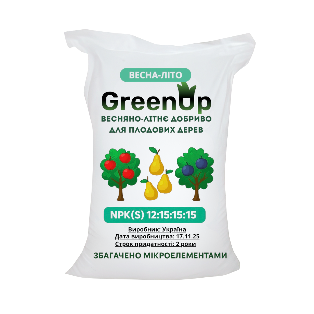 Удобрение для плодовых деревьев Green Up весна/лето 50 кг (34771242)