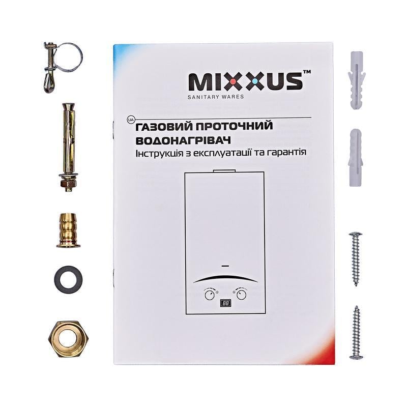 Газова колонка MIXXUS GWH-0110 Basic димохідна 17 кВт 10 л/хв Білий (OL-WH0022) - фото 6