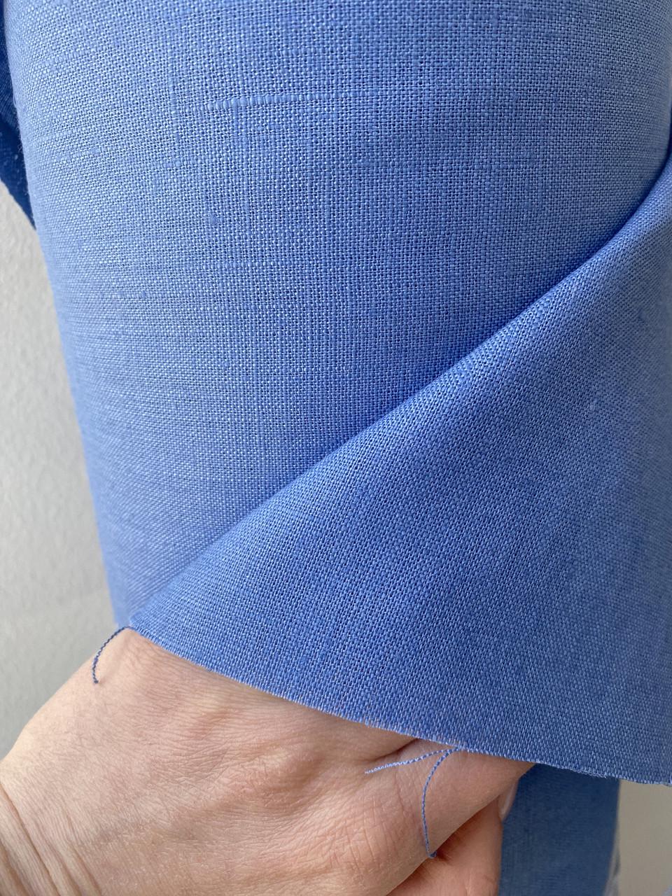 Ткань костюмная LINEN PLUS 100% лен 143 см 365 Синий - фото 7 Ткань костюмная LINEN PLUS 100% лен 143 см 365 Синий - фото 7