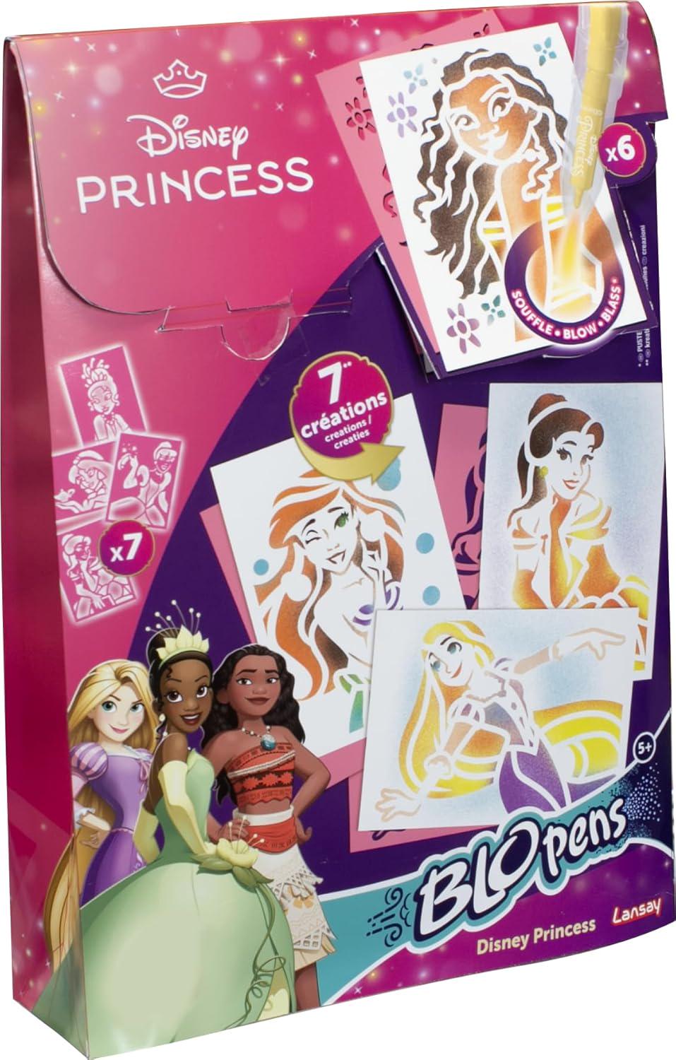Набір для творчості Lansay Blopens Disney Princess 6 фломастерів-аерографів/7 трафаретів розмальовка від 5 років (300428)