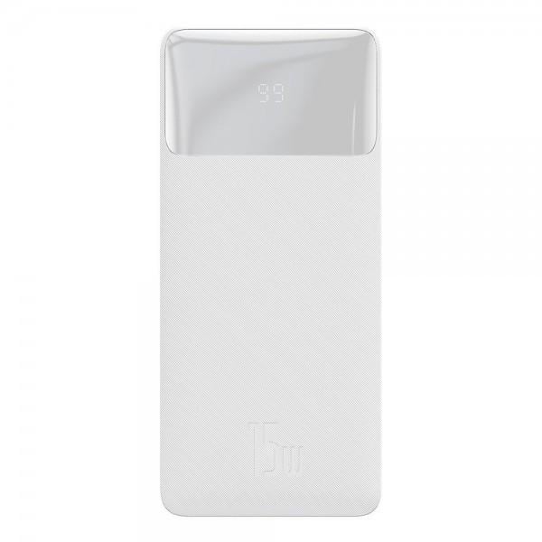 Повербанк Baseus Bipow ML-J02 20000 mAh 15 Вт 2USB Type-C Micro Белый (1739884404)