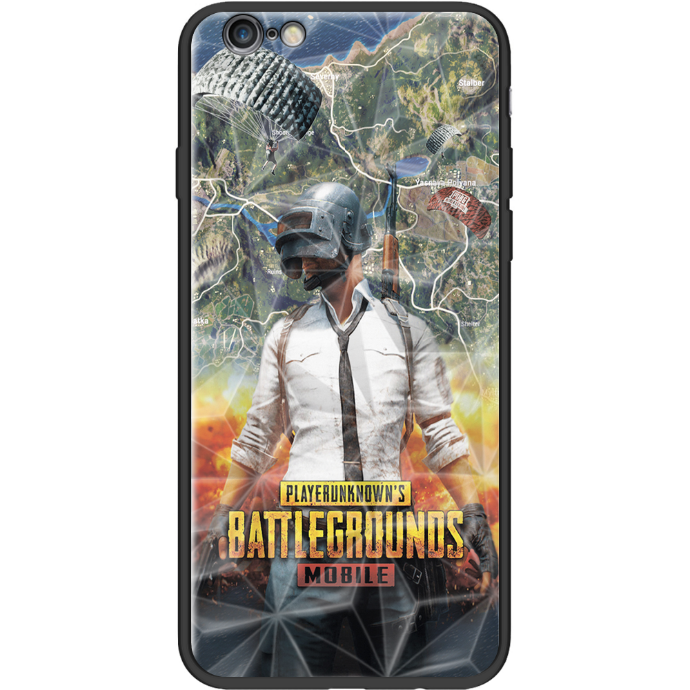 Чехол Boxface iPhone 6 PUBG Mobile Черный силикон с призмой (24523-up2309-37854)