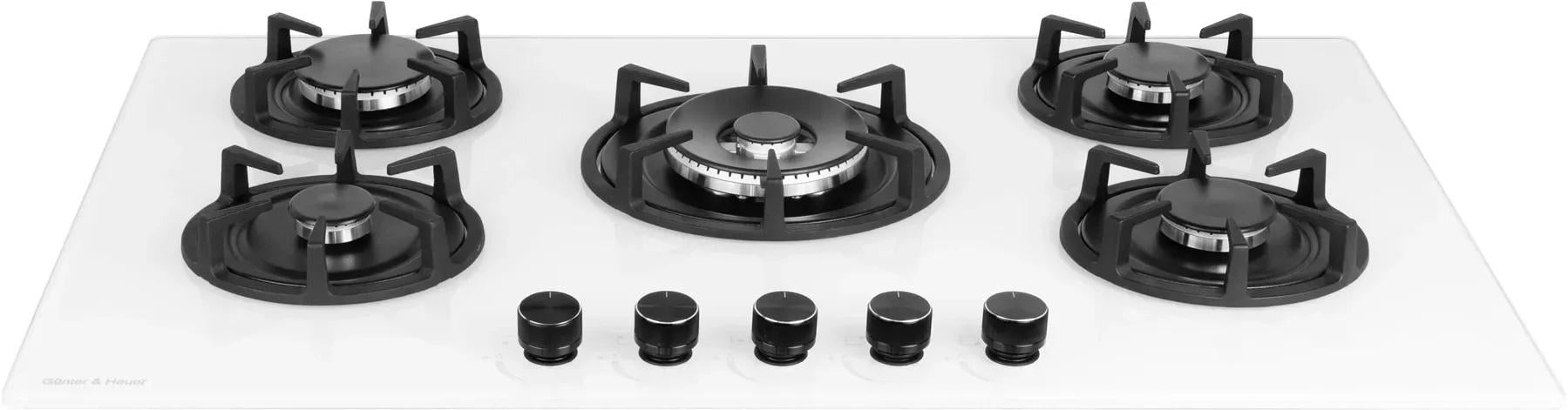 Варочная поверхность газовая Gunter&Hauer GL 9 W на 5 конфорок закаленное стекло Белый - фото 6 Варочная поверхность газовая Gunter&Hauer GL 9 W на 5 конфорок закаленное стекло Белый - фото 6