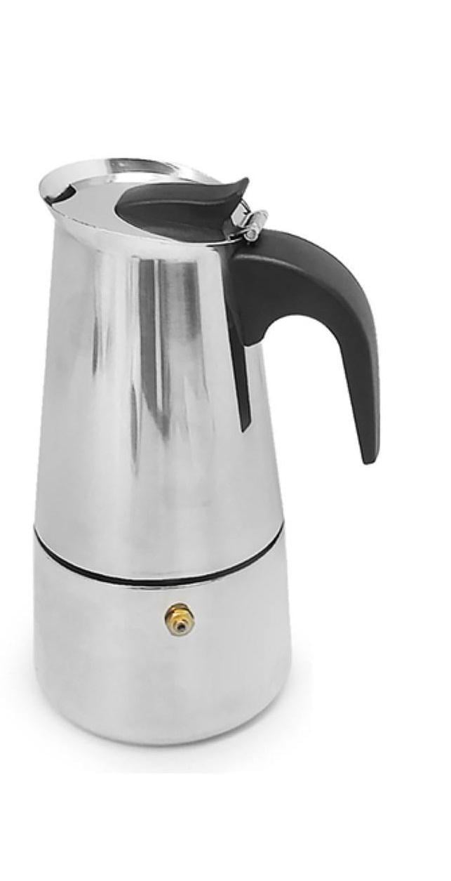 Кофеварка гейзерна Stenson TD00433 для нерастворимого кофе на 4 чашки 200 мл Серый (TD00433)