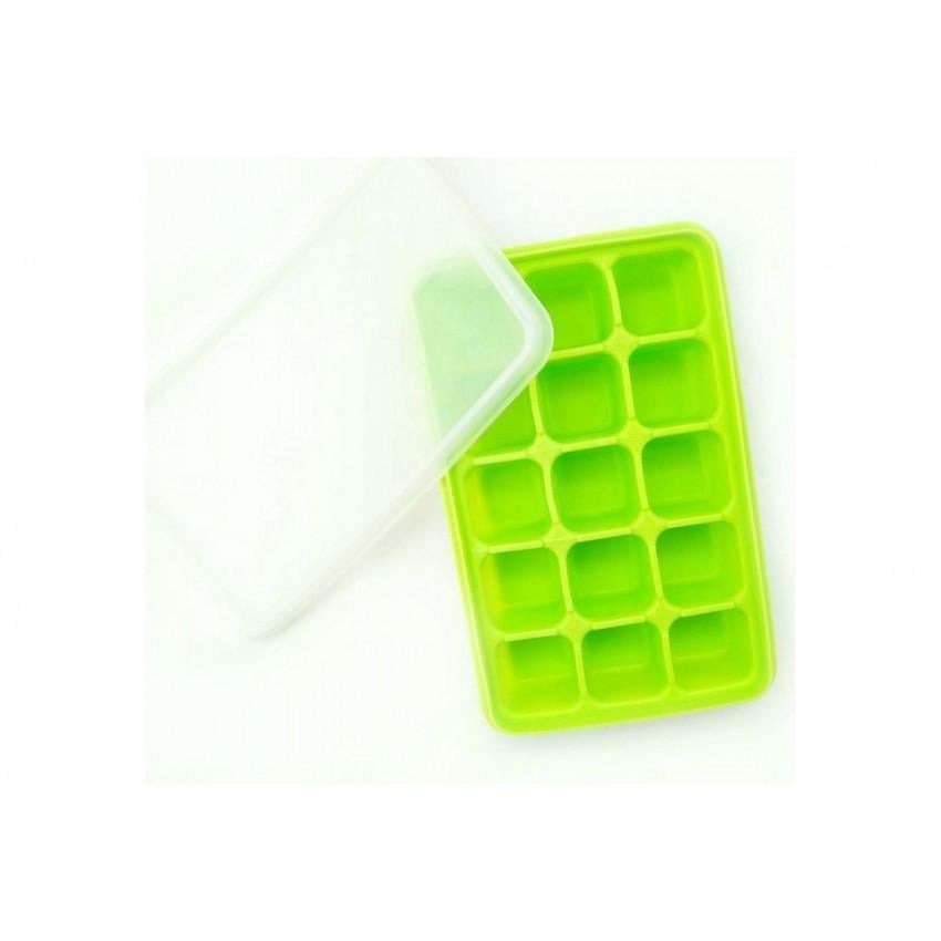 Форма для льда Ytech 1515 силиконовая с прозрачной крышкой Салатовый (1628641321)