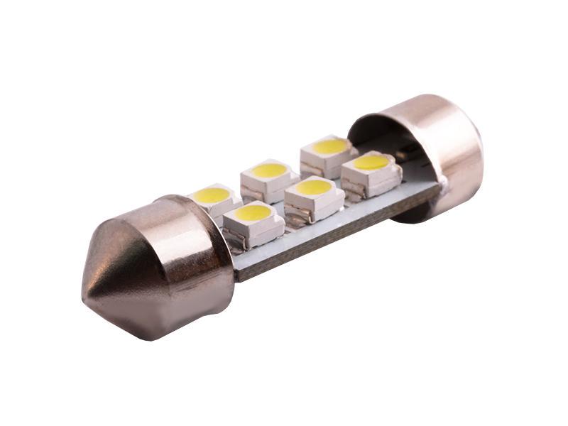 Автомобильная лампа светодиодная LEDUA S85 36 мм 6 SMD 3528 12V Белый (952) Автомобильная лампа светодиодная LEDUA S85 36 мм 6 SMD 3528 12V Белый (952)