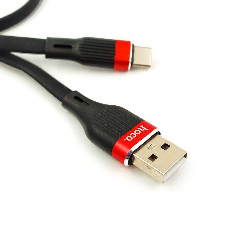 Кабель Hoco U72 сверхпрочный силиконовый USB Type-C Black (17409) - фото 4