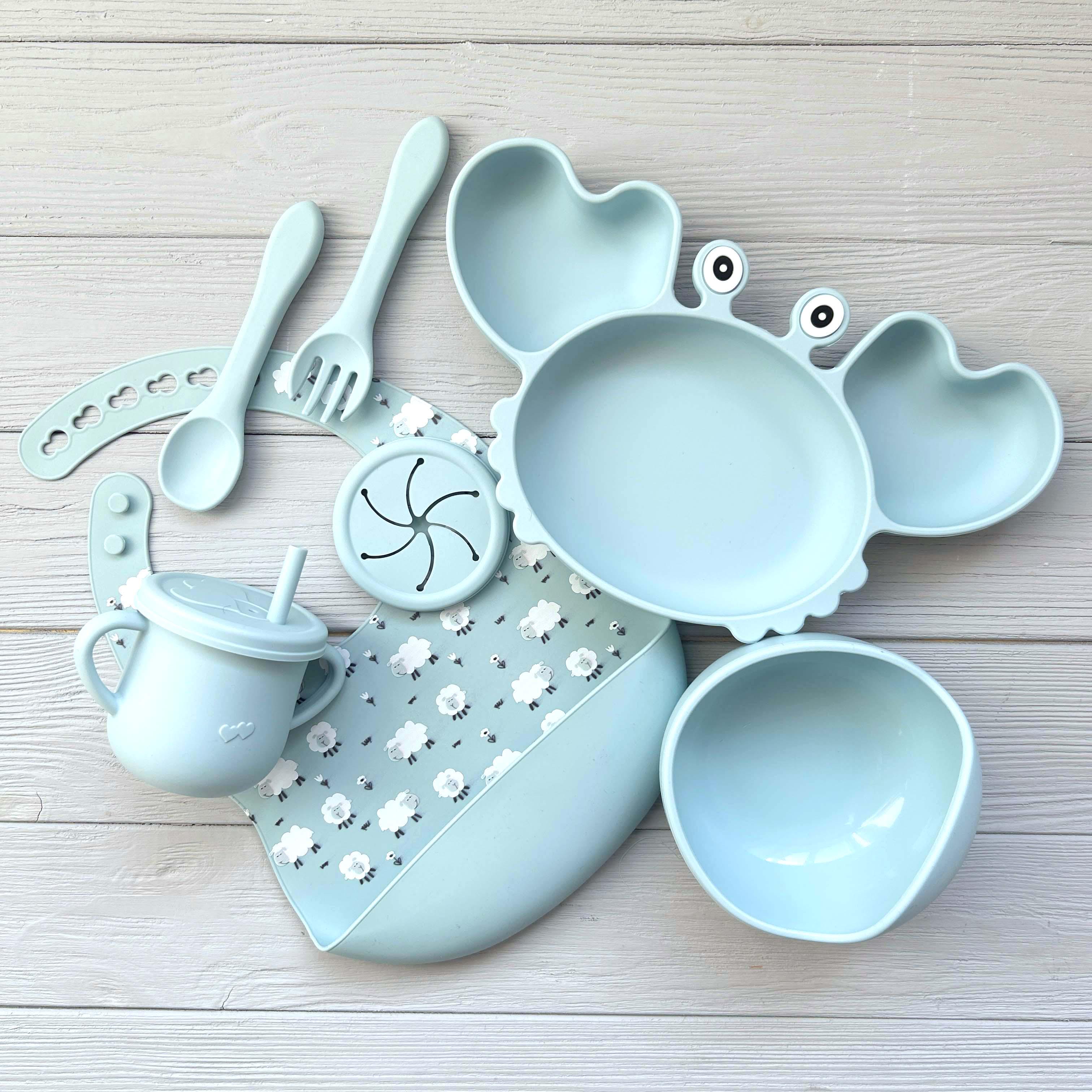 Набор детской посуды Краб img_e0431 Y5 Бирюзовый (65622) - фото 2