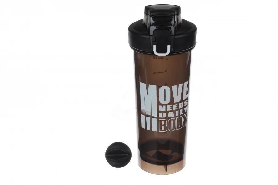 Бутылка-шейкер LaPrida из пищевого пластика 800 мл Коричневый (67-3851)