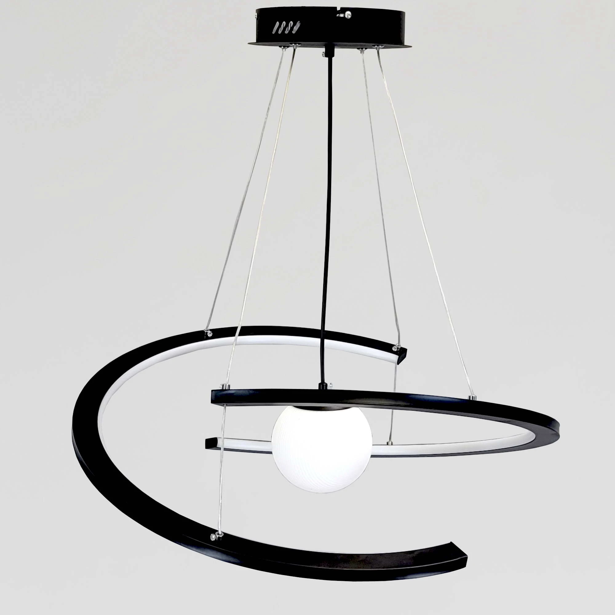 Люстра Luna Flow LED 3 режими/димер/пульт 63W (2084/600/600BK)