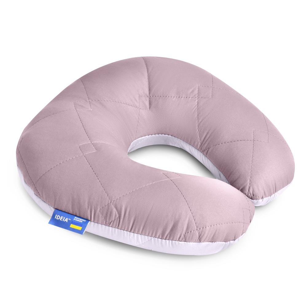 Подушка-рогалик для путешествий IDEIA Travel 32х32 см Светло-серый/Белый (22794)