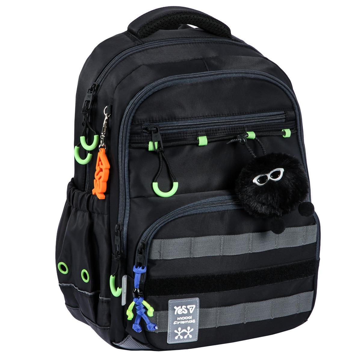 Рюкзак школьный YES Mood Zone Black S-108М для мальчика 38 см (550601)