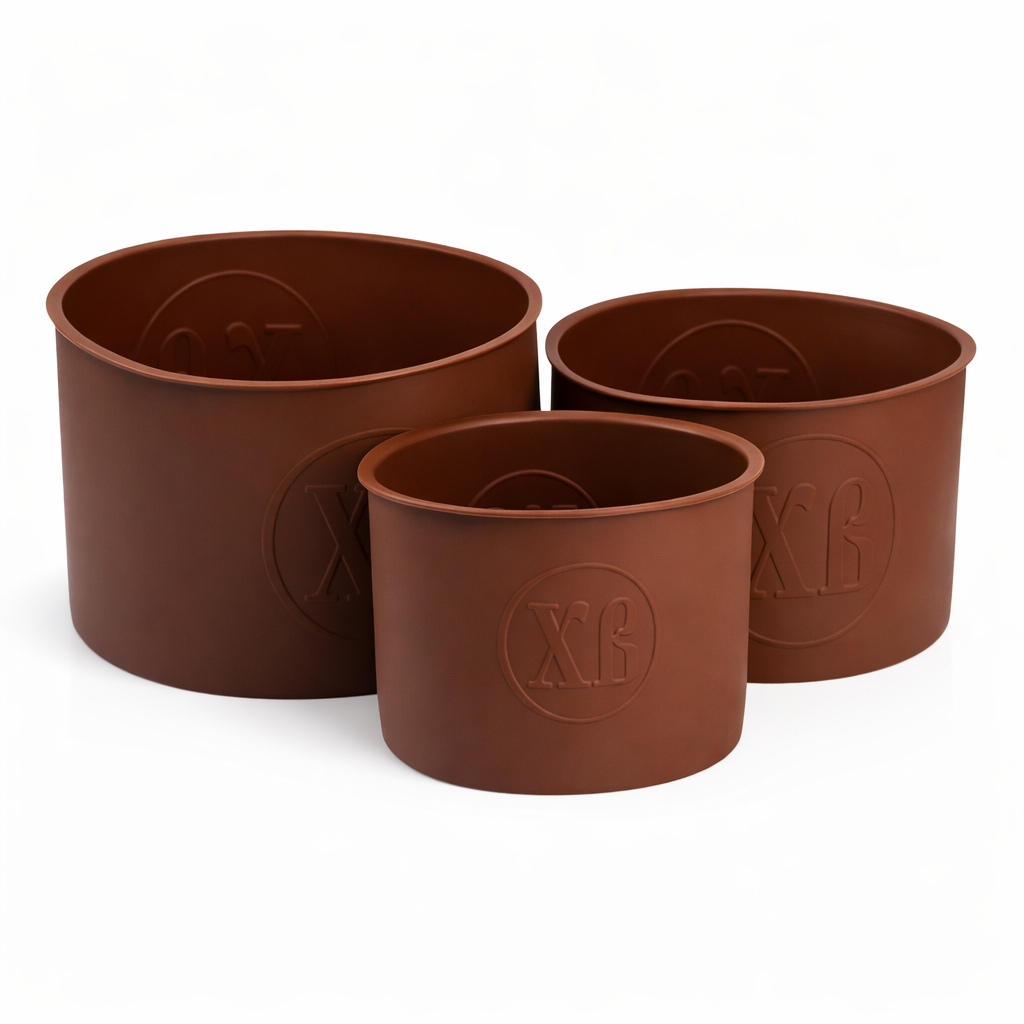 Набор форм для выпечки куличей 14,5/12/9,5 см силиконовых Коричневый (2916993640)