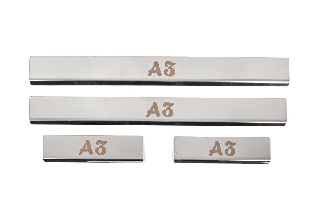 Накладки на пороги Carmos для Audi A3 2012-2020 гг. нержавеющая сталь Хром