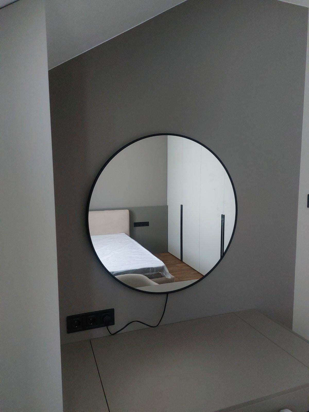 Зеркало круглое с LED-подсветкой Р2 70х70 см Черный (28925658)