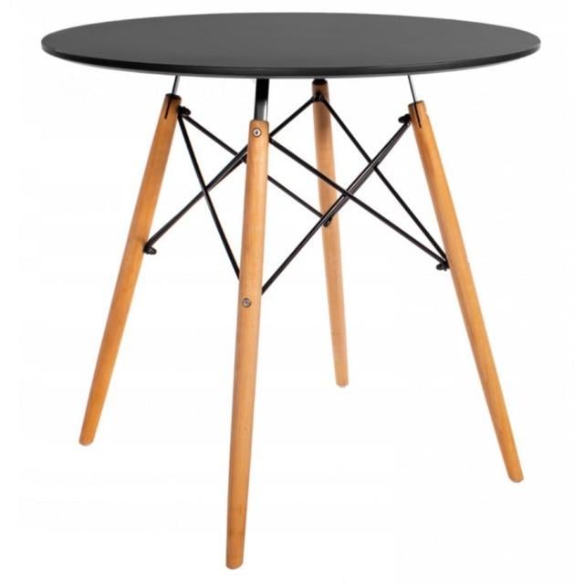 Обеденный стол круглый Bonro В-957 600 мм Черный (28433821)