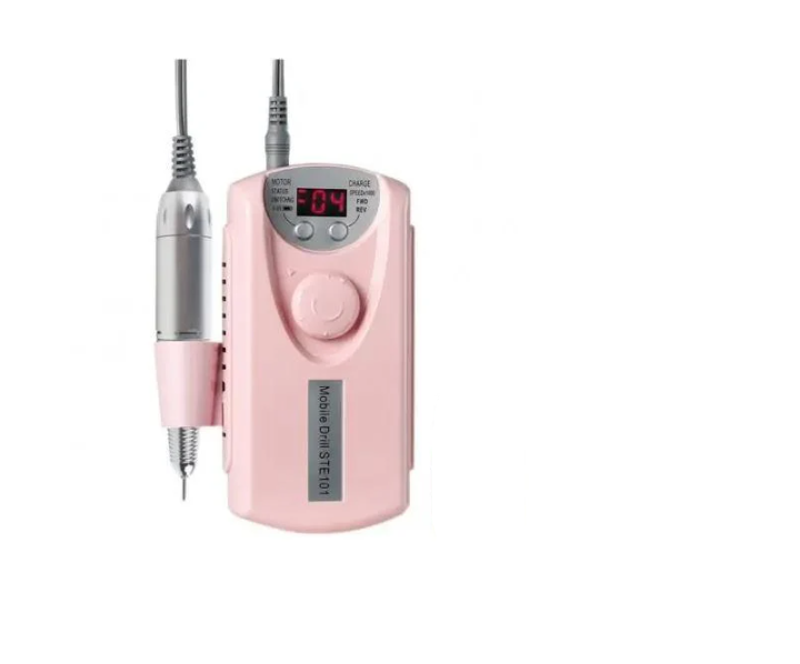 Фрезер для манікюру на акумуляторі 35000 об/хв. Рожевий (STE-101)