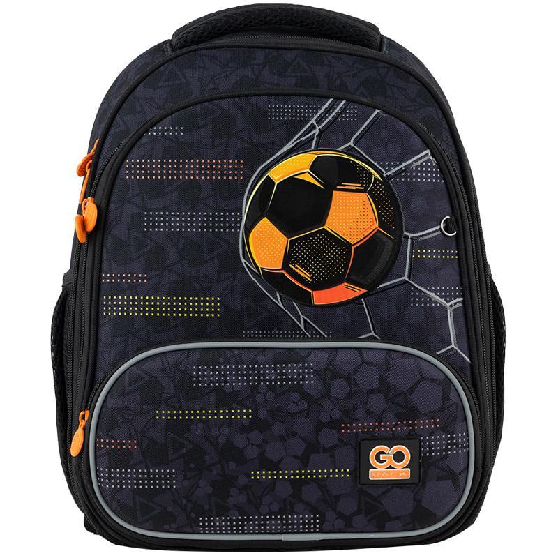 Рюкзак школьный каркасный GoPack Education Goal Time 38x28x15 см 12,5 л Черный (GO24-597M-8)