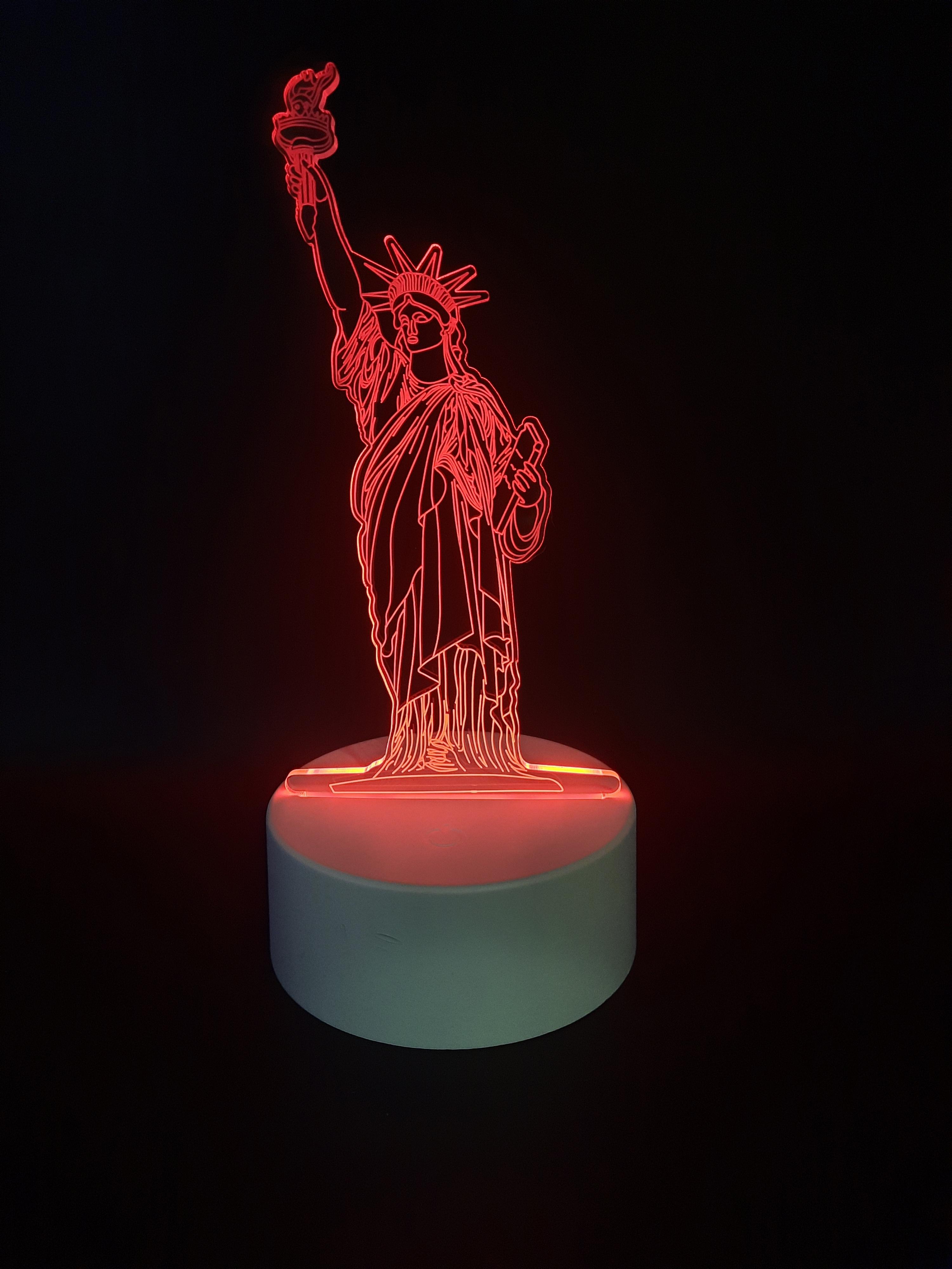 Ночник LED 3D Статуя Свободы 16 цветов - фото 2