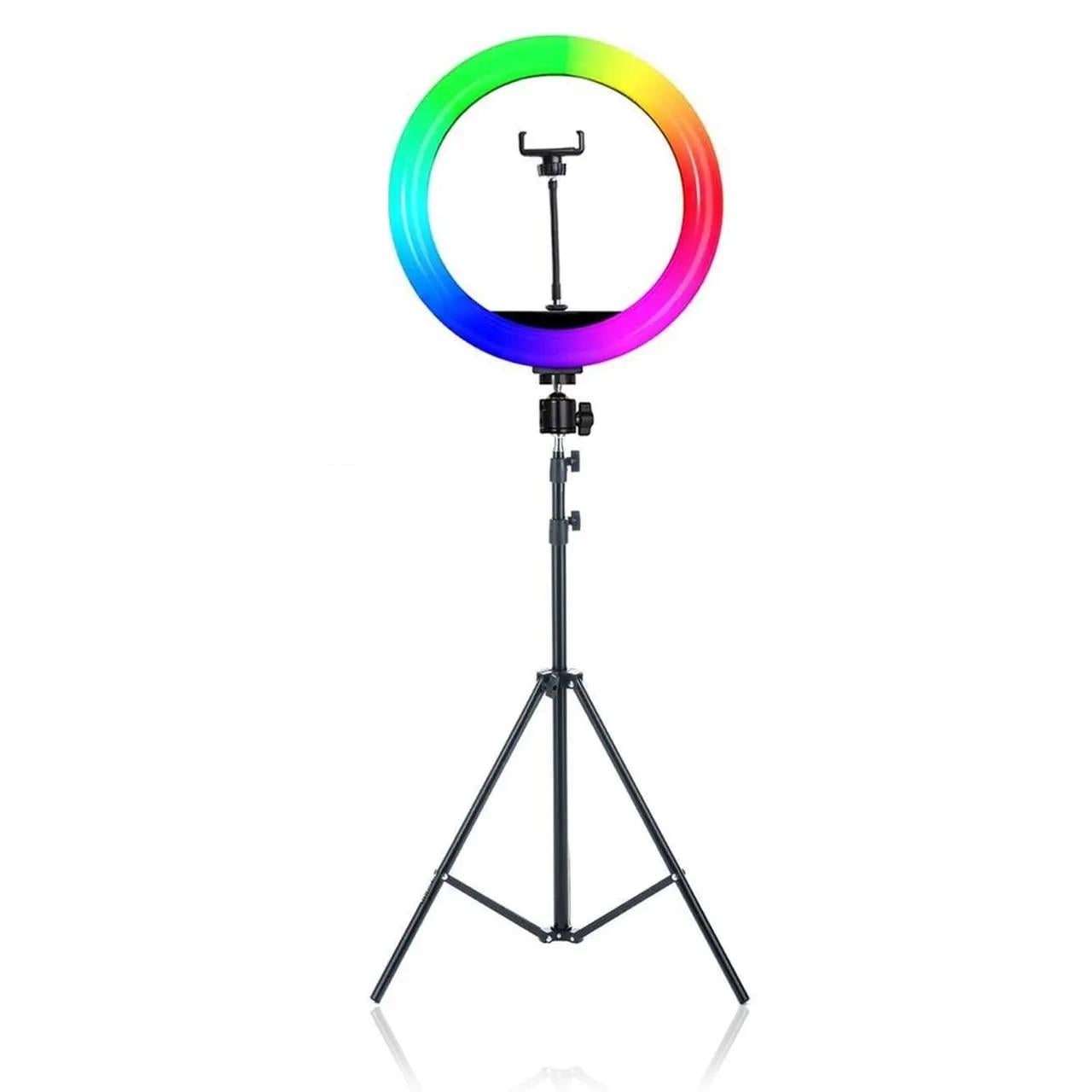 Кільцева лампа RGB діаметр 46 см на штативі 2 м