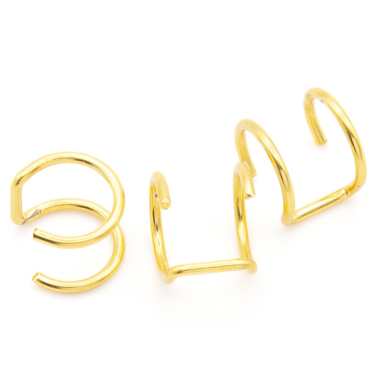 Серьга кафф U-подобная из нержавеющей стали 8х8х1,2 мм 1 шт. Золотой (ПС8080у49) Серьга кафф U-подобная из нержавеющей стали 8х8х1,2 мм 1 шт. Золотой (ПС8080у49)