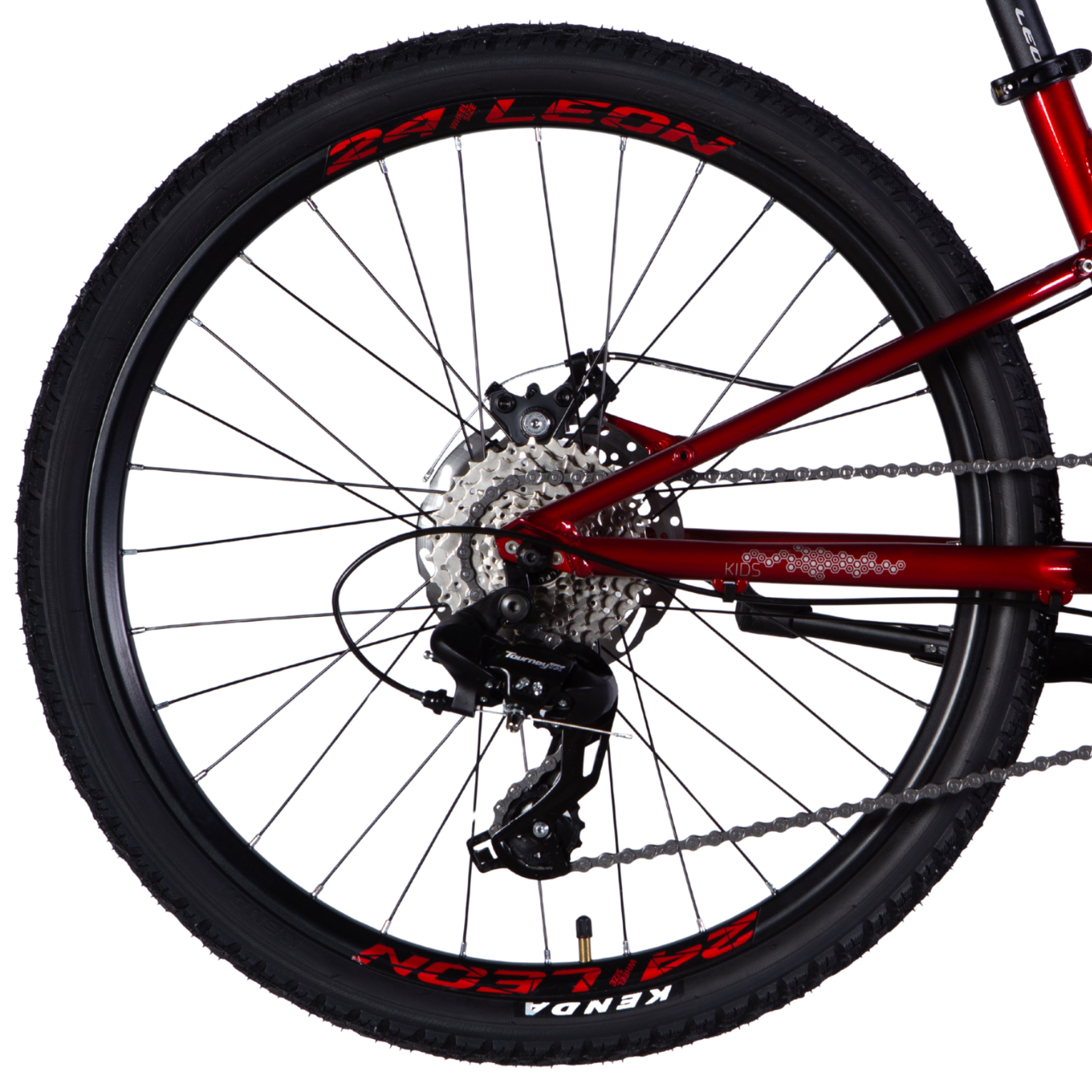 Велосипед підлітковий Leon SUPER JUNIOR DD CS AL 24" 12" 2025 Червоний - фото 2 Велосипед підлітковий Leon SUPER JUNIOR DD CS AL 24" 12" 2025 Червоний - фото 2