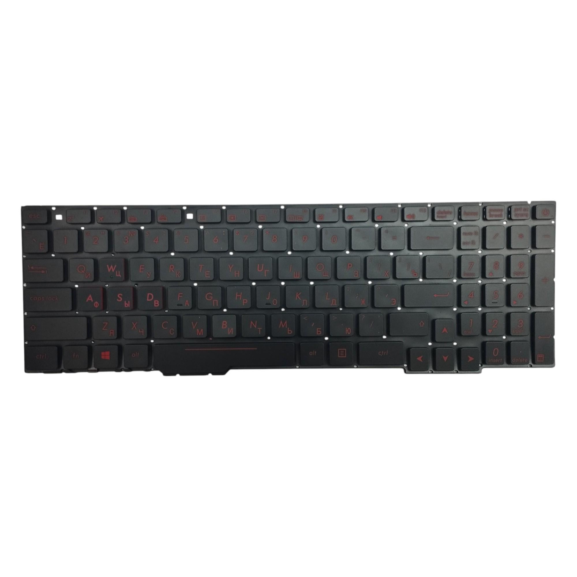 Клавиатура для ноутбука Asus GL753 FX553VD с красной подсветкой Black
