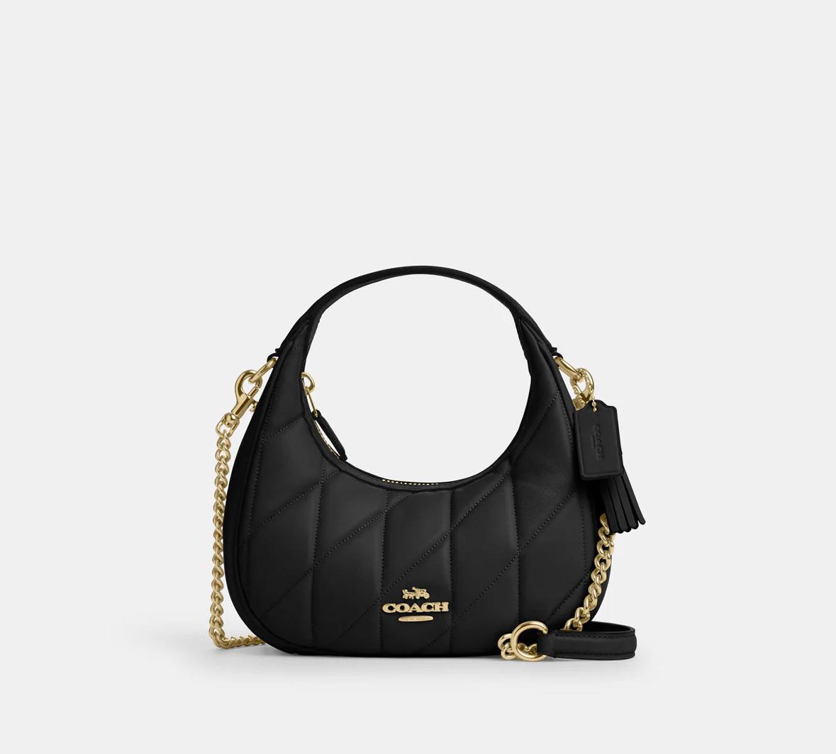 Женская сумка Coach Carmen Mini Crossbody Bag With Quilting CY710 Черный (621138)