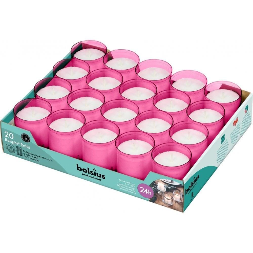 Свеча ReLight Refills Bolsius fuschia 20 шт.