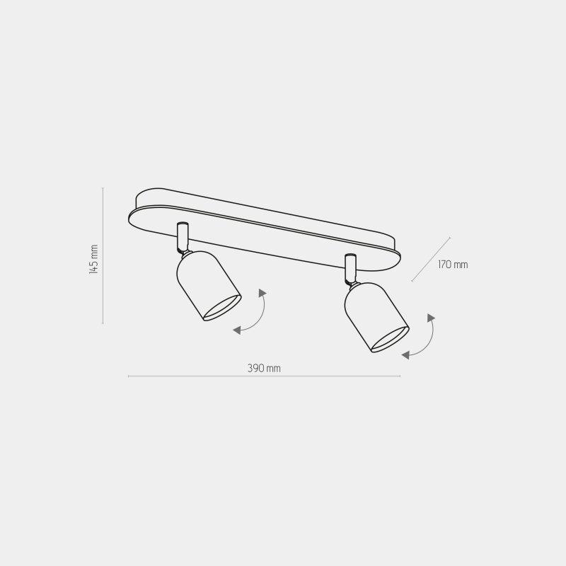 Спот TK-Lighting Top Wood 2 BK 3291 - фото 2