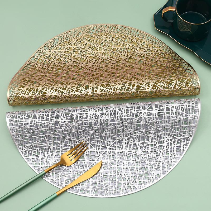 Салфетка сервировочная круглая 38 см Серебристый (7885 ) - фото 2 Салфетка сервировочная круглая 38 см Серебристый (7885 ) - фото 2